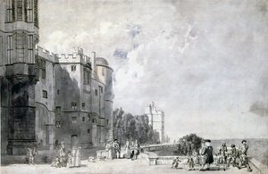 Castelo de Windsor: Terrace looking westward de Paul Sandby